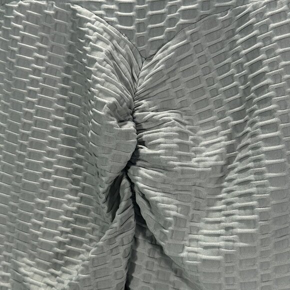 Compression Pants Womens Large Gray Textured Running Jogging Stretch Yoga Workou - Picture 7 of 8